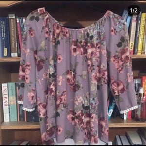 Floral off the shoulder top